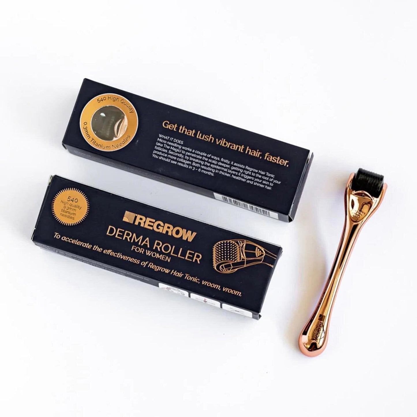 Regrow Hair Clinics Regrow Hair Clinics - Hair Grow Derma Roller #Gold Rose 540*0.3mm Fixed Size