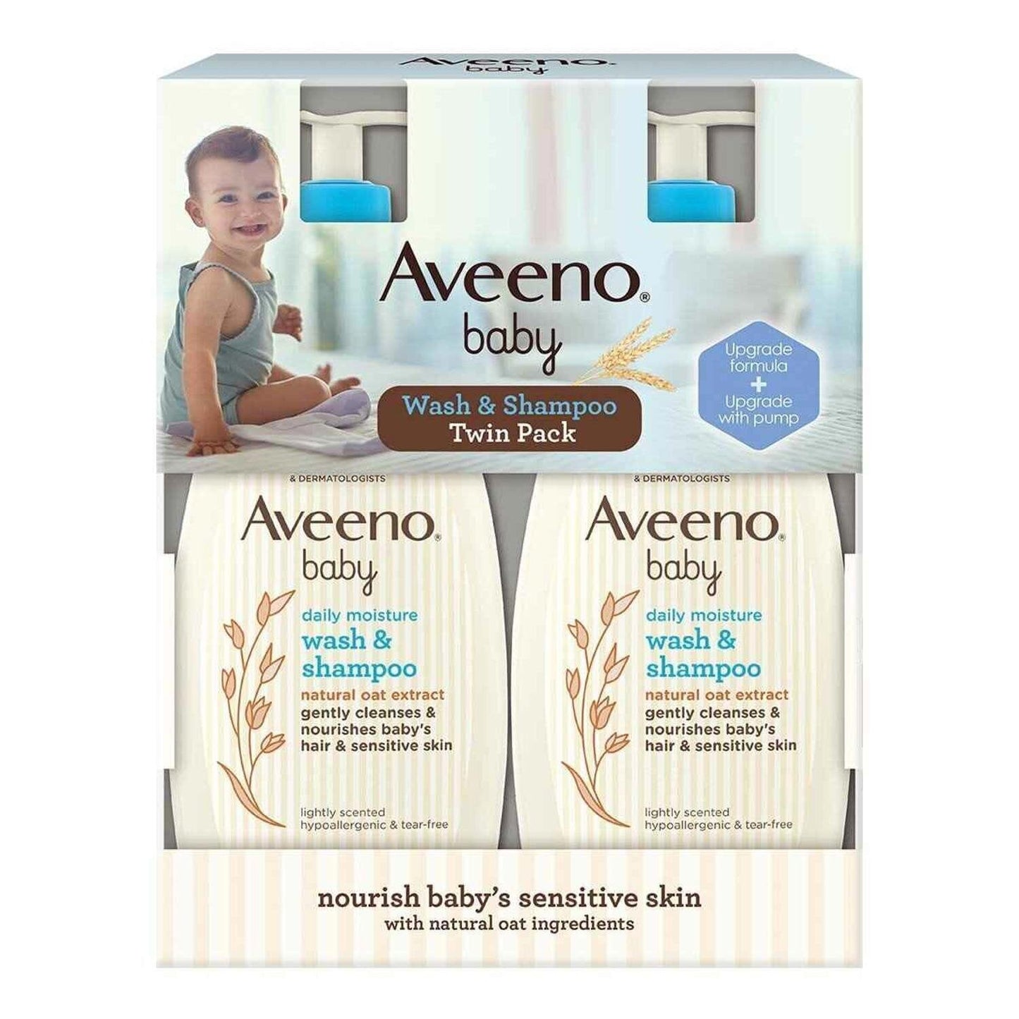 Aveeno Baby Wash & Shampoo Twin Pack( 532ml x 2pcs) Fixed Size