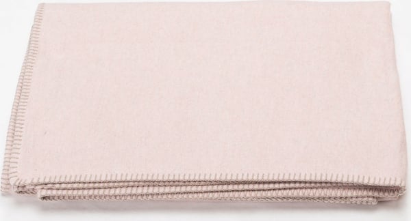 {David Fussenegger} Cotton Flannel Throw Blanket :: SYLT Stitch :: Light Pink