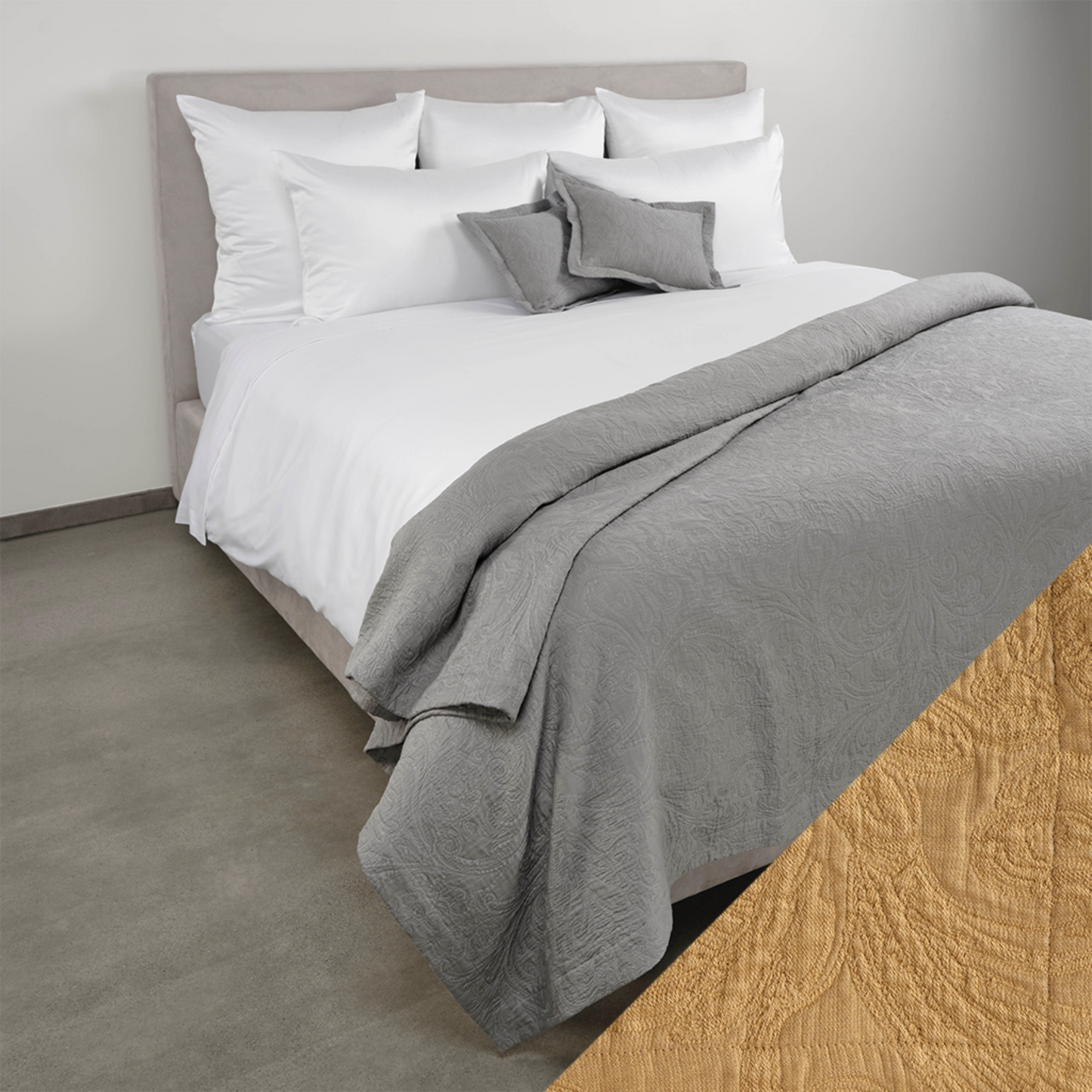 Celso de Lemos Braga Bedding Collection with Bright Swatch