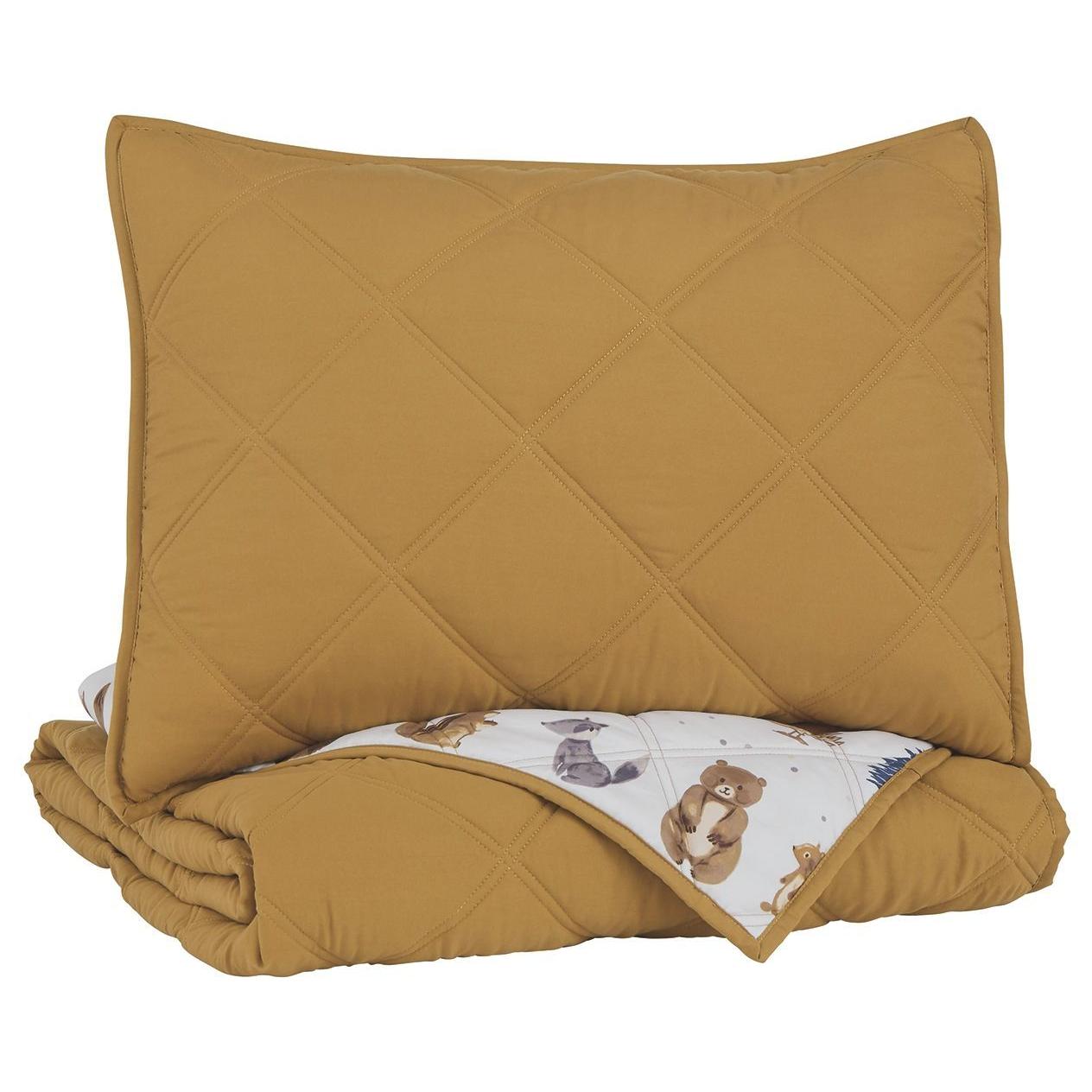 Cooperlen - Golden Brown - Twin Quilt Set