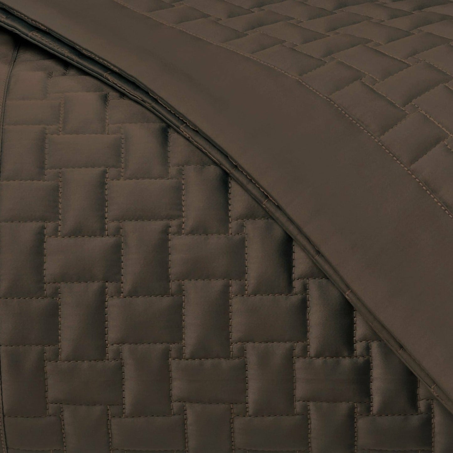 Home Treasures Wicker Quilted Bedding Swatch Chocolate Fine Linens