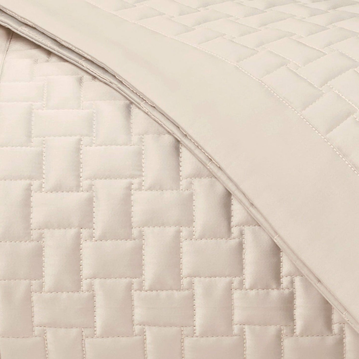 Home Treasures Wicker Quilted Bedding Swatch Ecru Fine Linens