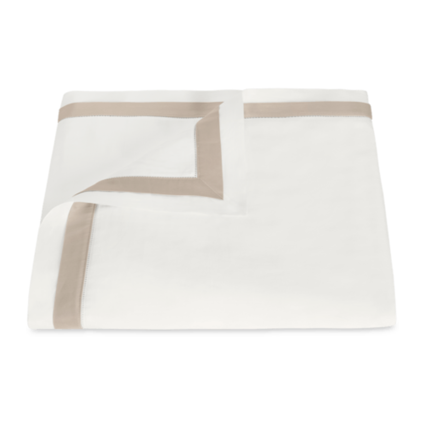 Silo Image of Matouk Ambrose Bedding Duvet Cover in Bone/Khaki Color