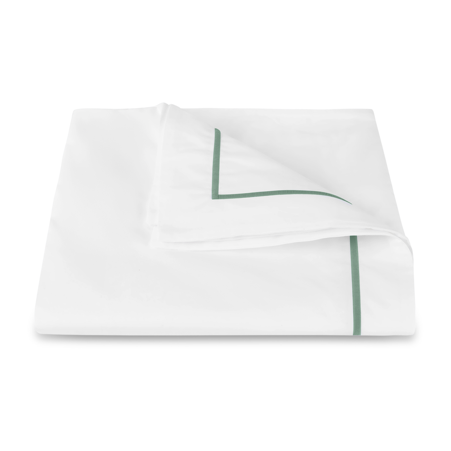 Matouk Bergamo Satin Stitch Bedding Duvet Cover Celadon