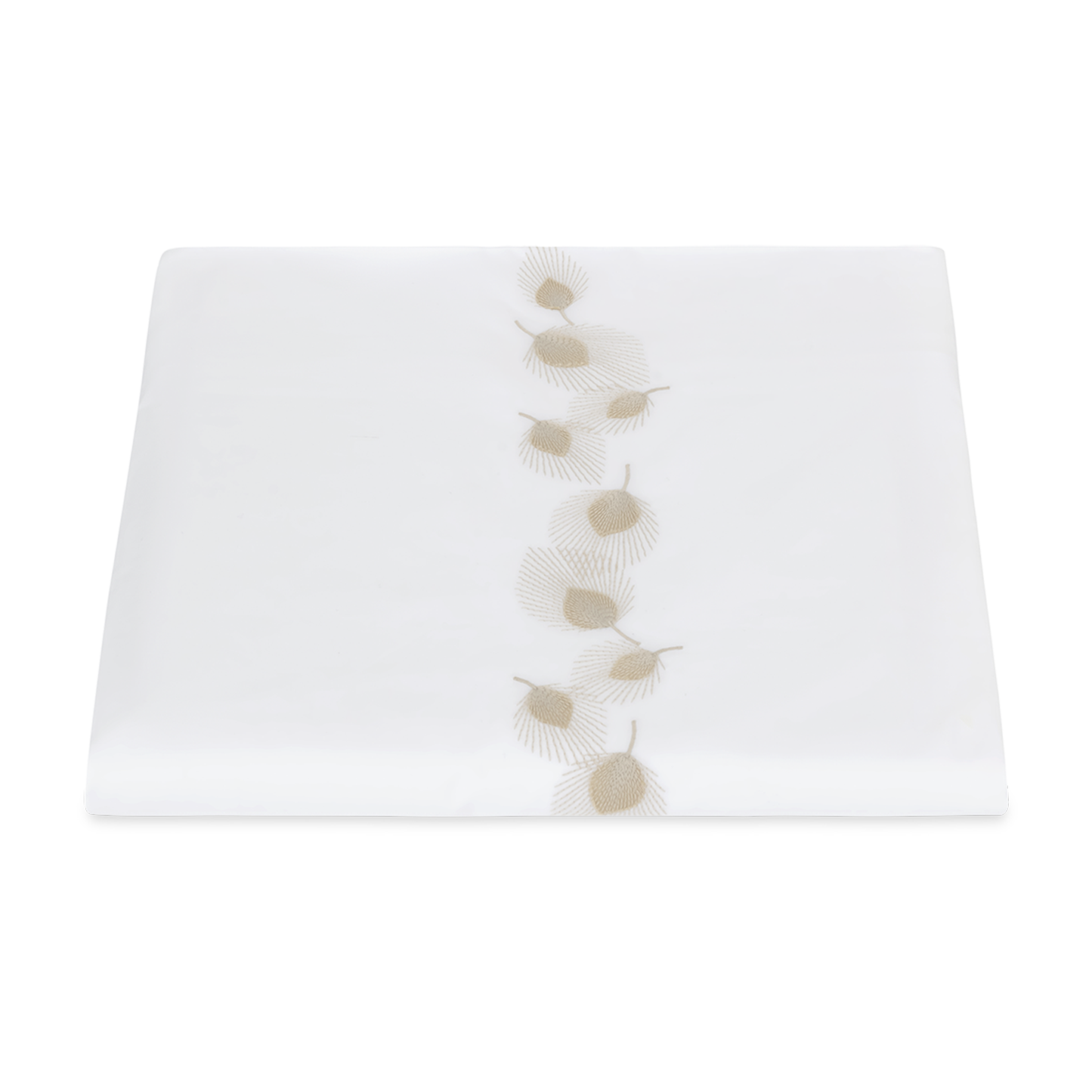 Duvet Cover of Matouk Feather Bedding in Champagne Color