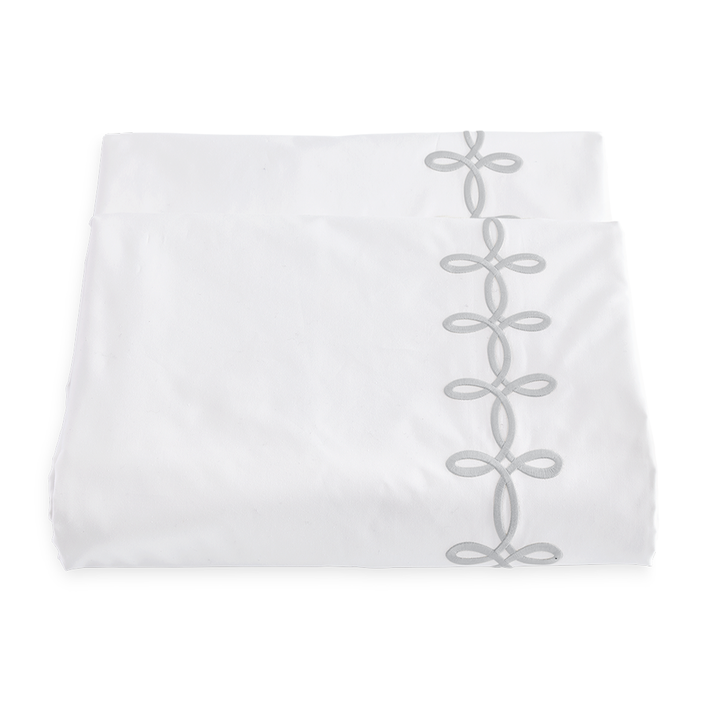 Duvet Cover of Matouk Gordian Knot Bedding Silver Color