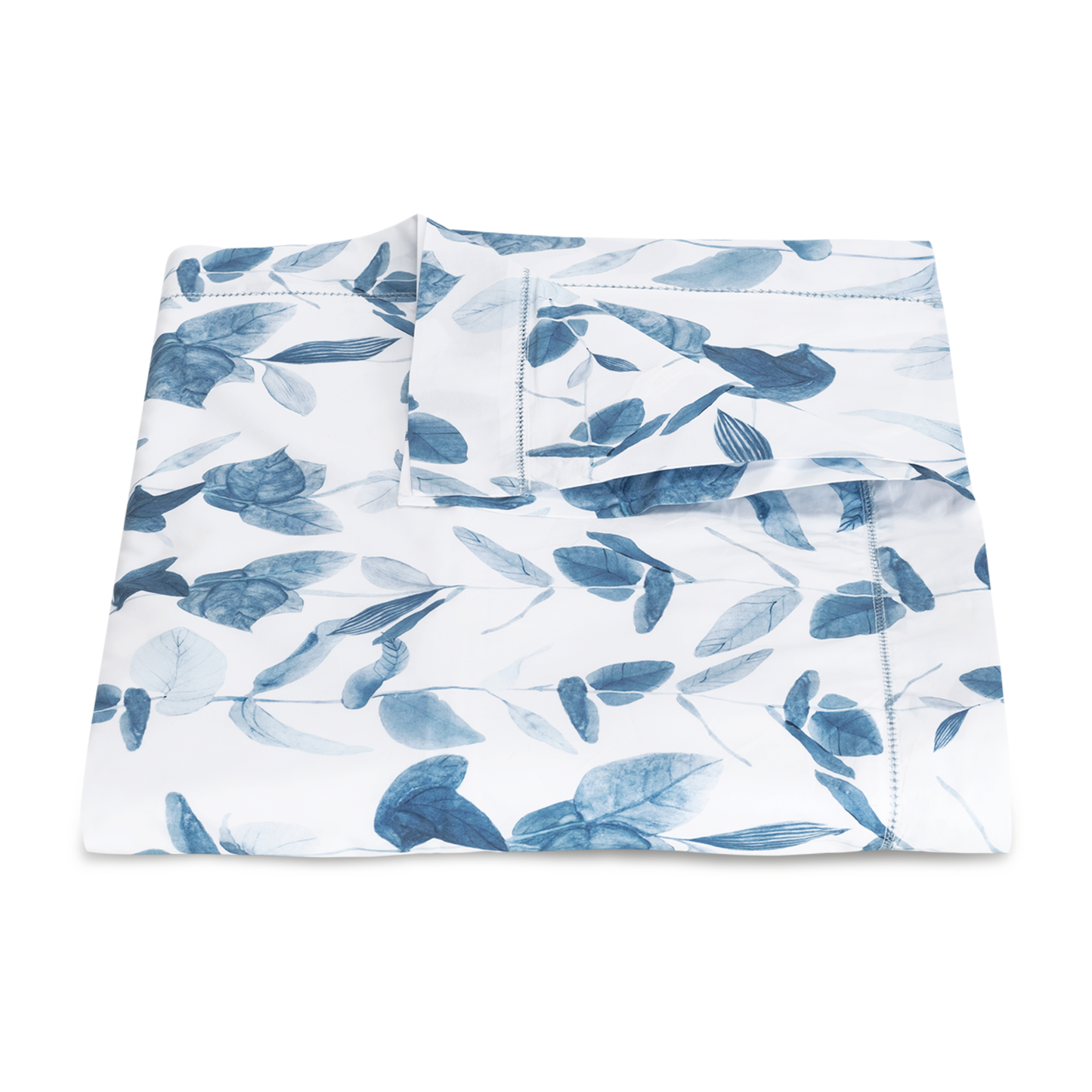 Folded Duvet Cover of Matouk Schumacher Antonia Bedding in Hazy Blue Color