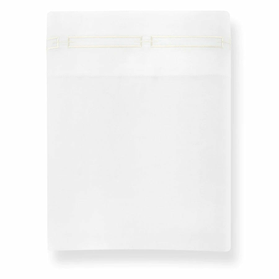 Peacock Alley Stanza Bedding Flat Sheet Pearl Fine Linens