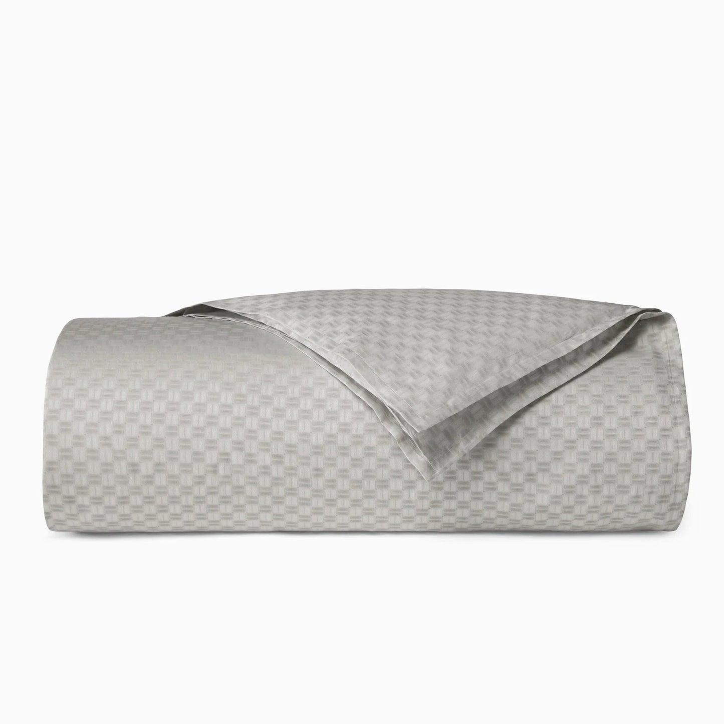 Folded Duvet Cover of Sferra Macchia Bedding in Lunar Color