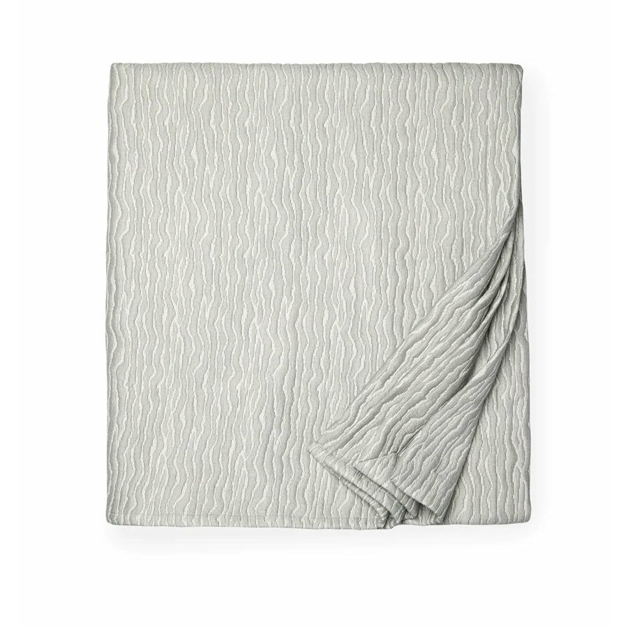 Sferra Ondate Bedding Coverlet Titanium Fine Linens