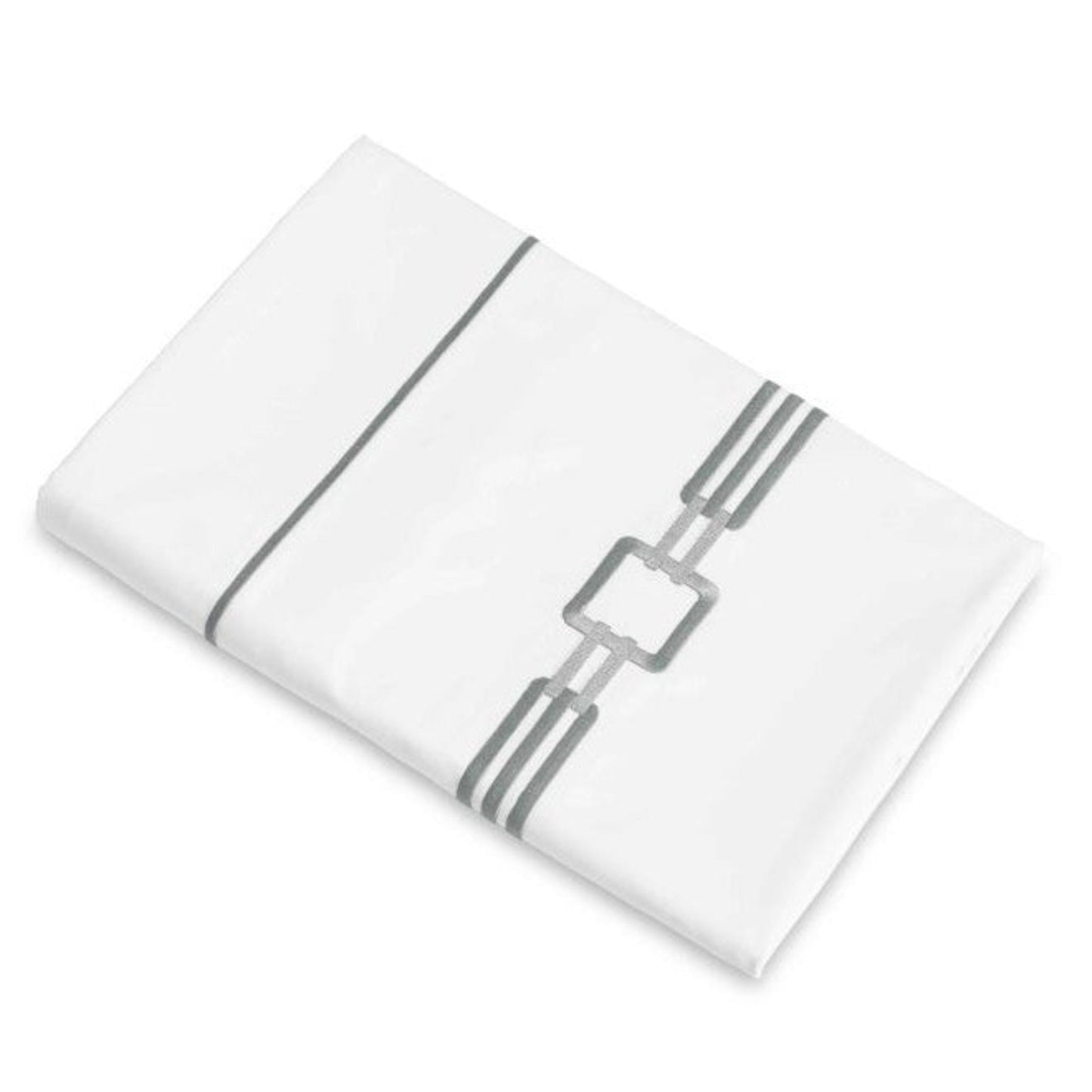 Clear Image of Signoria Retrò Flat Sheet in WhiteLead Grey Color