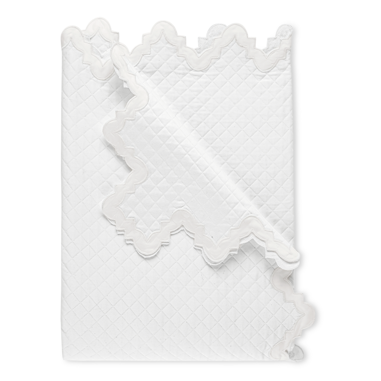 Silo Image of Matouk Aziza Matelassé Bedding Coverlet in Bone Color