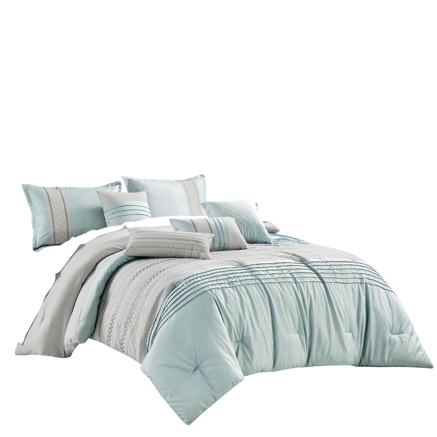 Contemporary Embroidered 7-Piece Comforter Set