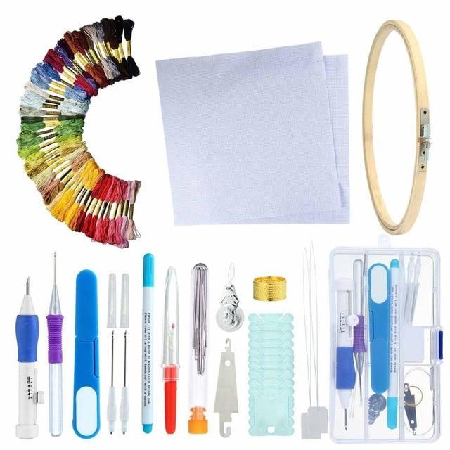 Magic Embroidery Stitching Punch Pen Set