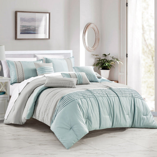 Contemporary Embroidered 7-Piece Comforter Set