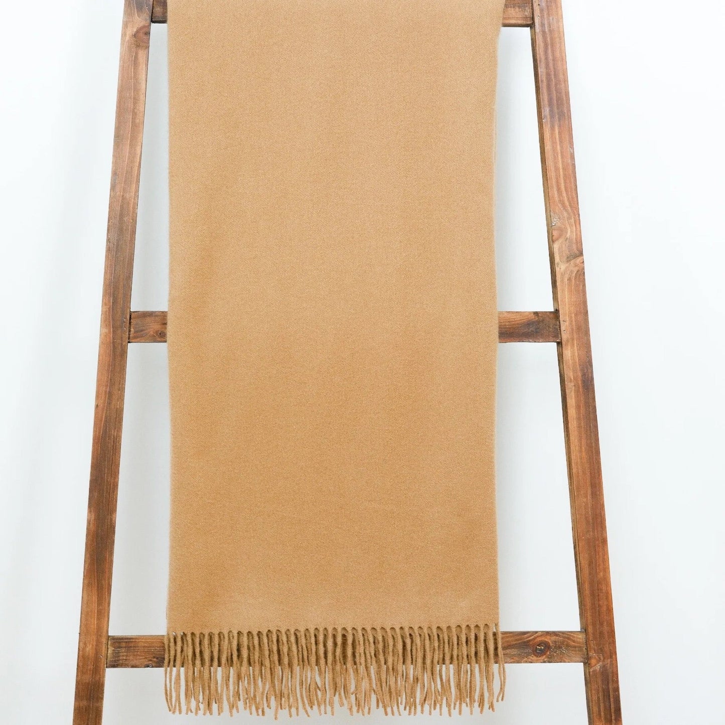 Alashan Classic Cashmere Blend Throw Camel Fine Linens