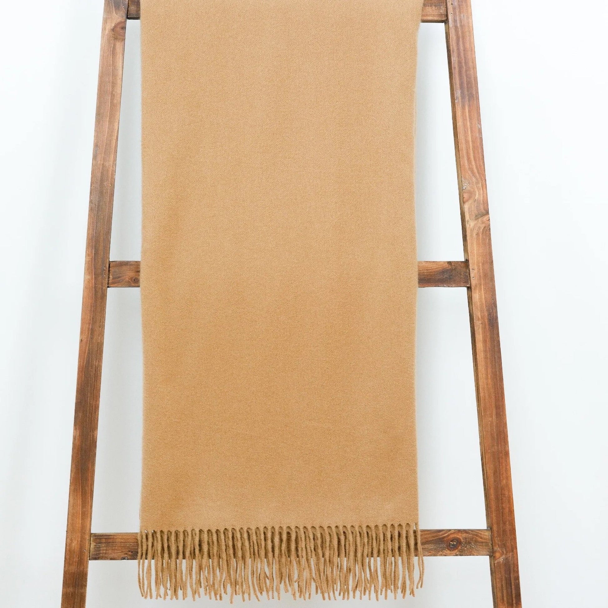 Alashan Classic Cashmere Blend Throw Camel Fine Linens