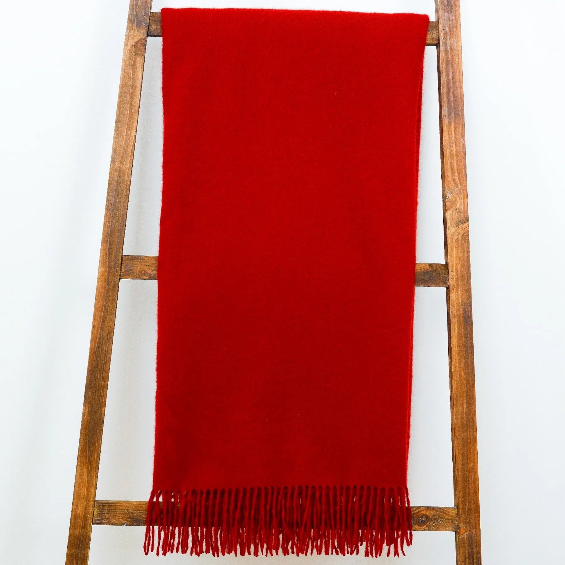 Alashan Classic Cashmere Blend Throw Main Claret Fine Linens