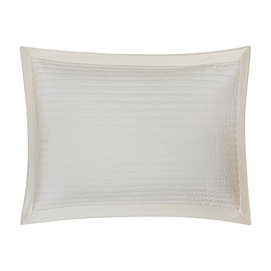 BOVI Monroe Coverlet Standard Sham Ivory Fine Linens