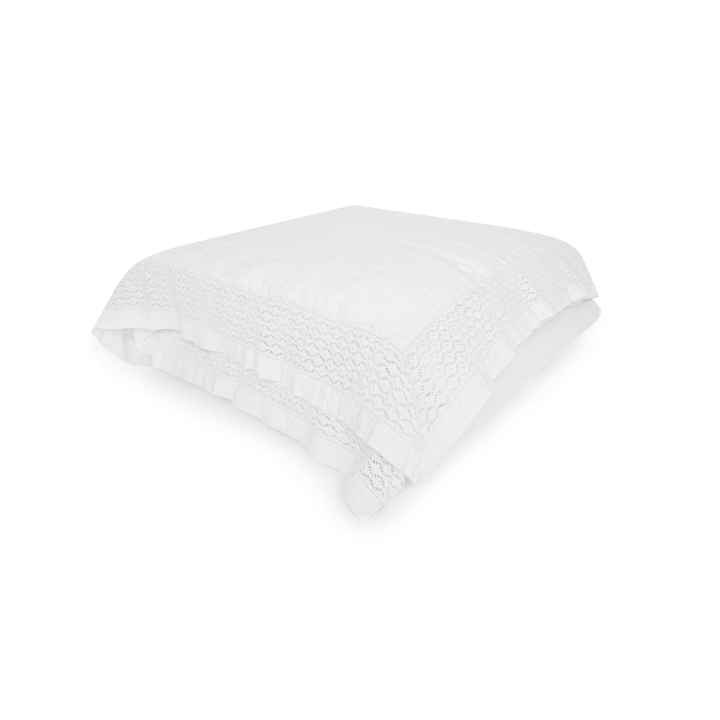 Silo of White BOVI Vintage Linen Bedding Duvet Cover