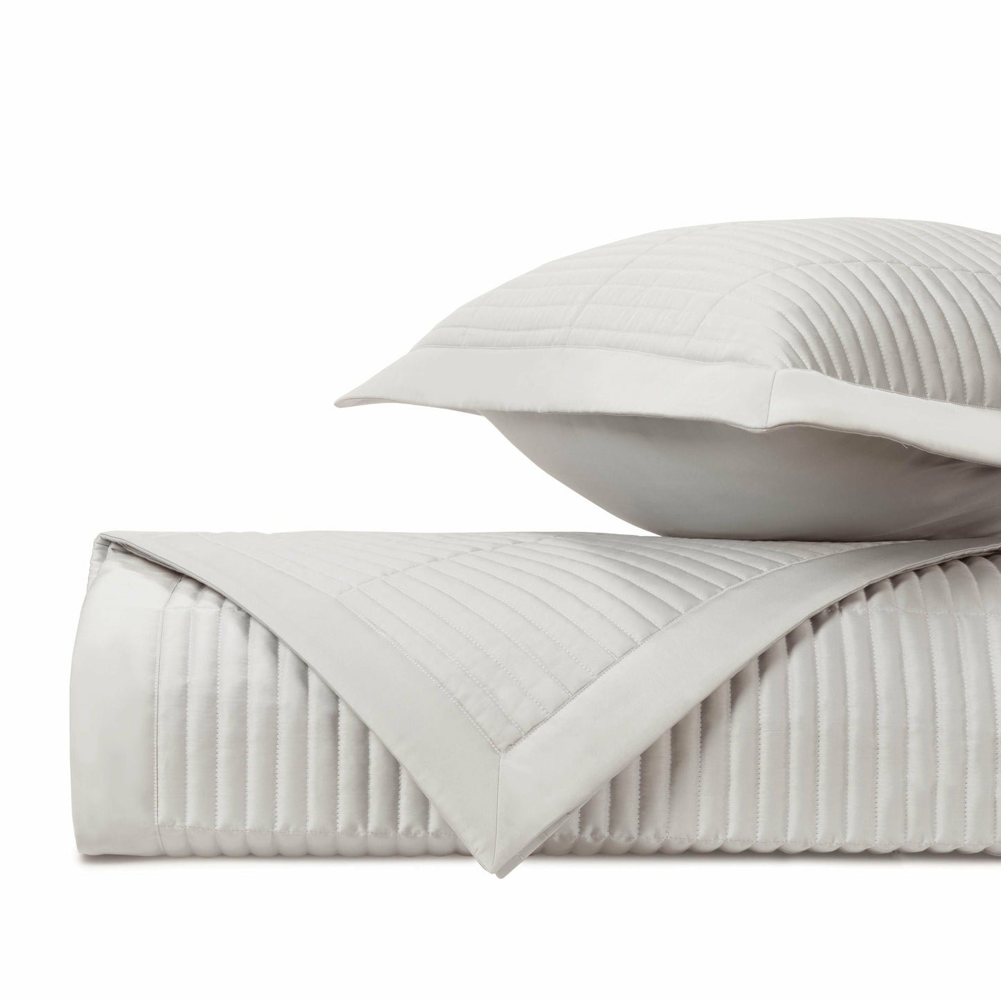 Home Treasures Channel Pattern Quilted Bedding Oyster Fine Linens