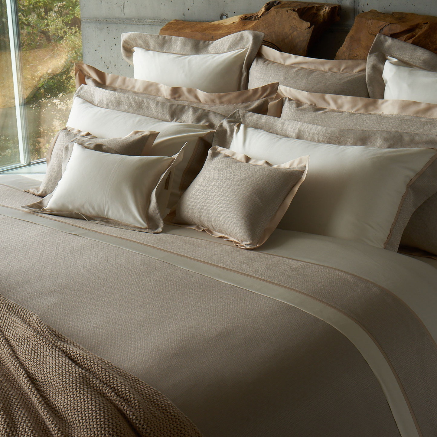 Lifestyle Shot of Pillowcases of Celso de Lemos Avalon Collection