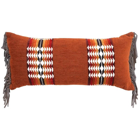 Desert Smoke Oblong Fringe Pillow