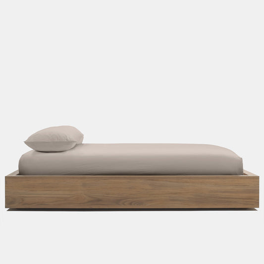 Percale Fitted Sheet - Oyster