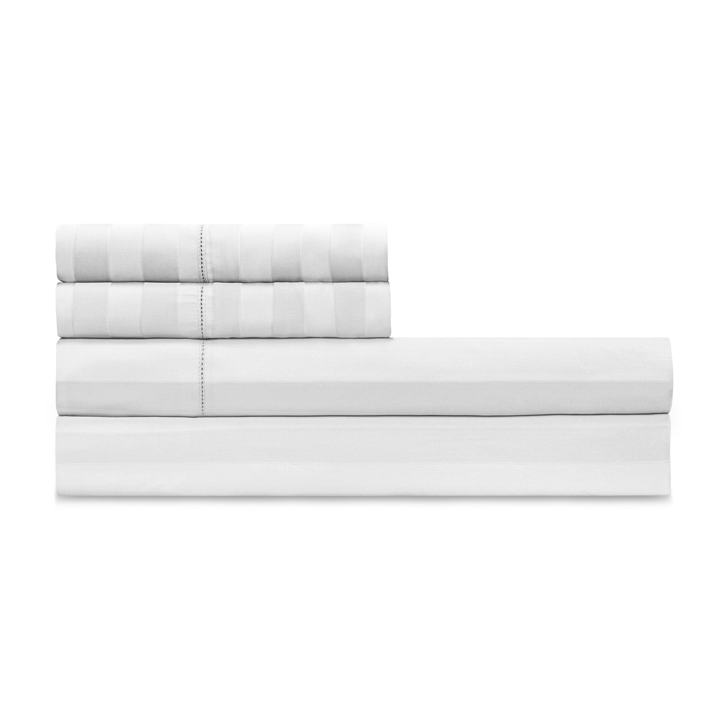 Home Treasures Athens Sheet Set White Stripe Fine Linens