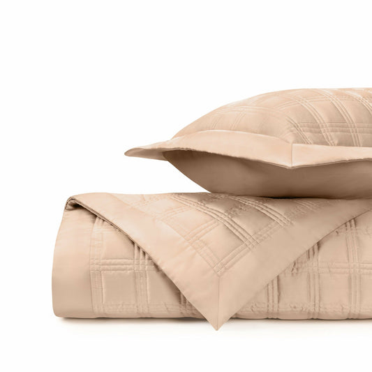 Home Treasures Block Quilted Bedding Blush Fine Linens