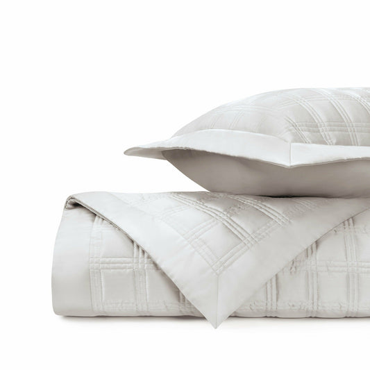 Home Treasures Block Quilted Bedding Oyster Fine Linens