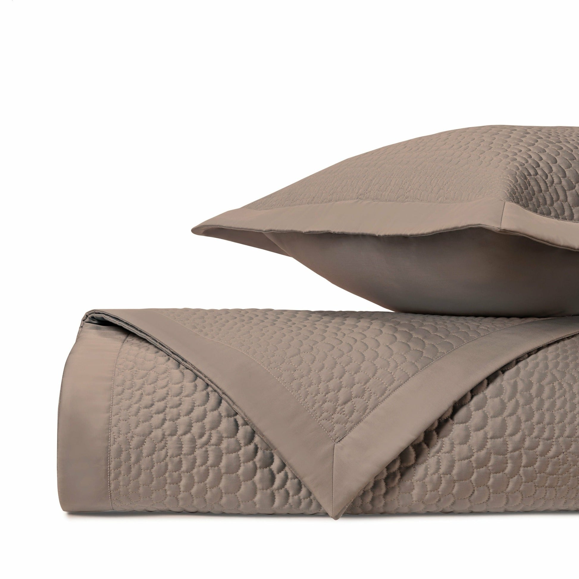 Home Treasures Komodo Quilted Bedding Mist Gray Fine Linens