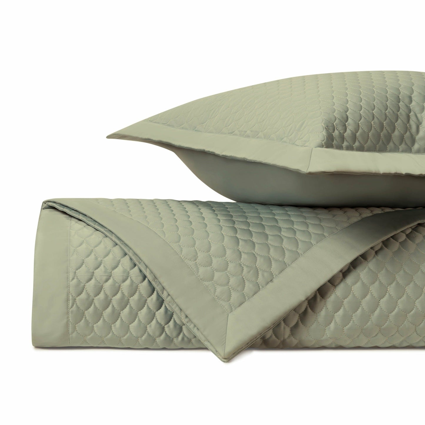 Home Treasures Raindrop Quilted Bedding Crystal Green Fine Linens