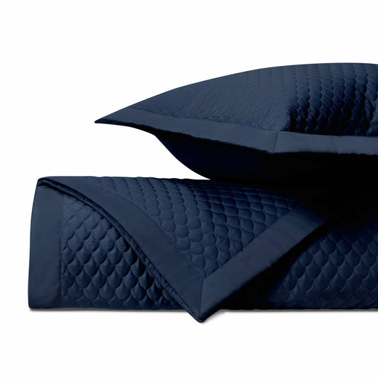 Home Treasures Raindrop Quilted Bedding Navy Blue Fine Linens