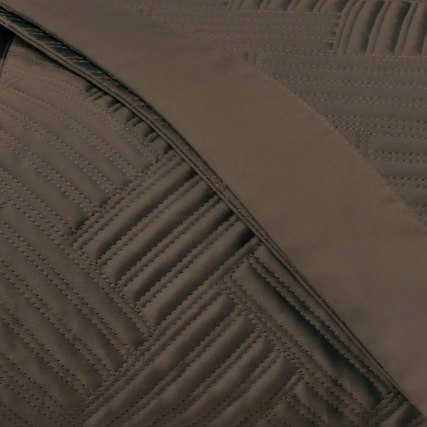 Home Treasures Twilight Quilted Bedding Swatch Chocolate Fine Linens