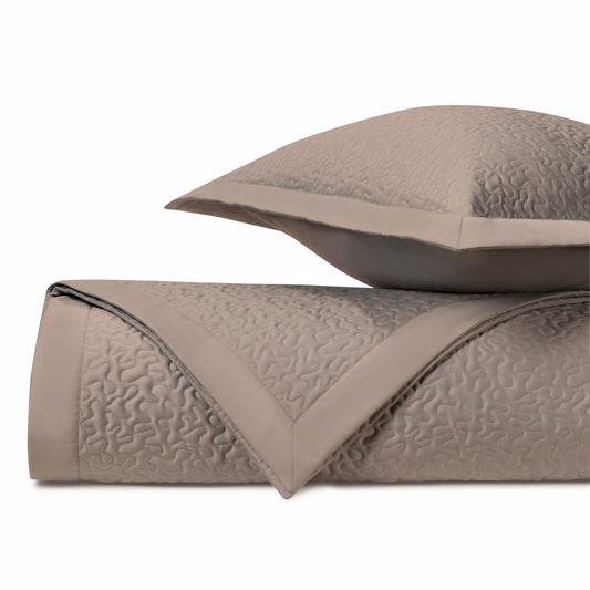 Home Treasures Vermicelli Quilted Bedding Mist Gray Fine Linens