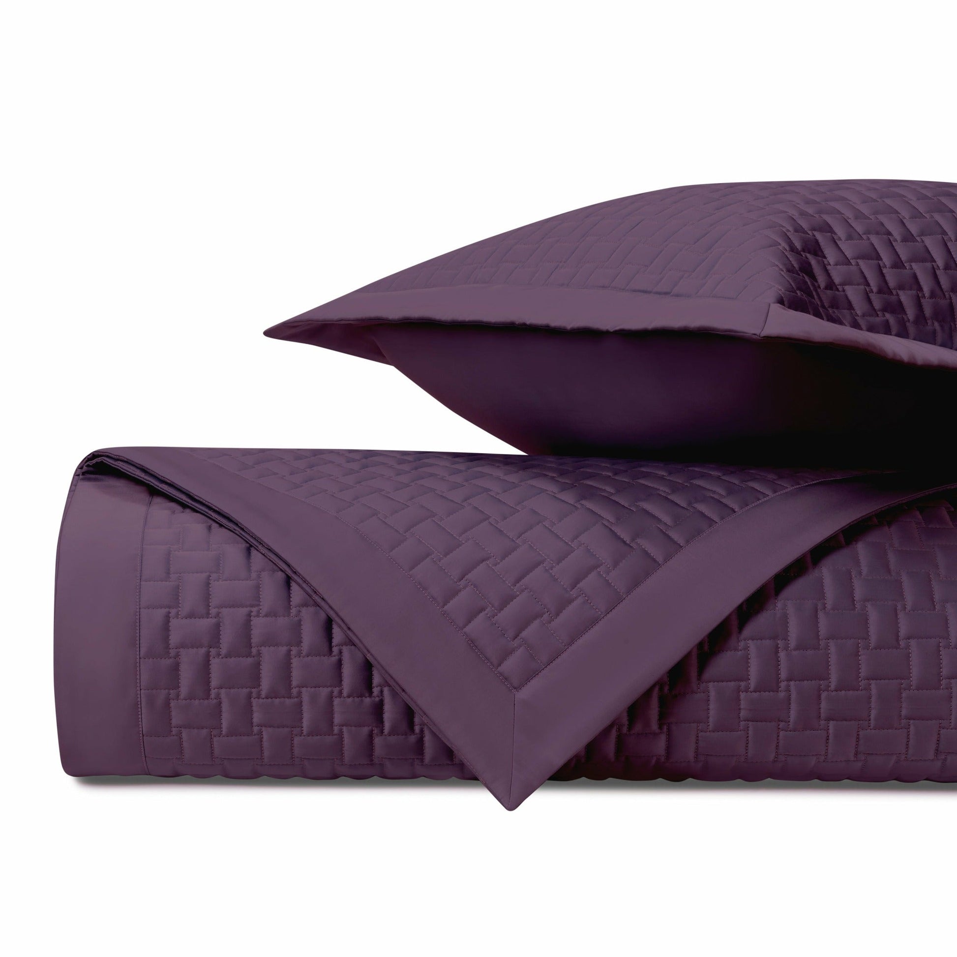 Home Treasures Wicker Quilted Bedding Purple Fine Linens