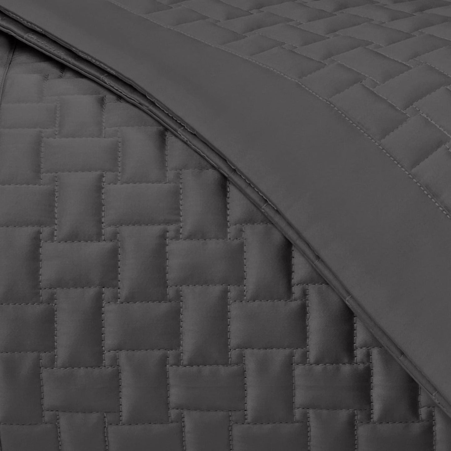 Home Treasures Wicker Quilted Bedding Swatch Grisaglia Gray Fine Linens