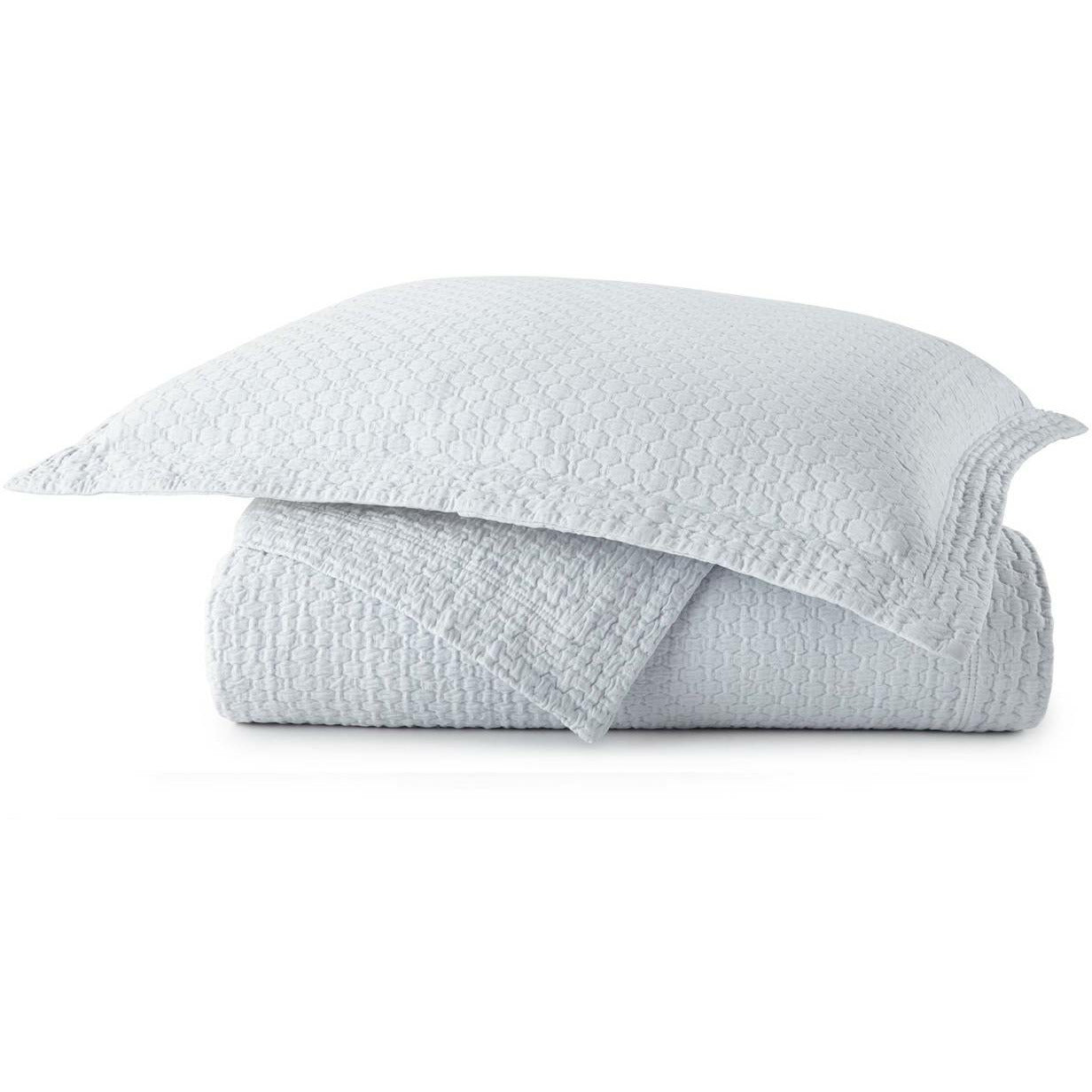 Peacock Alley Juliet Coverlet and Shams Coverlet Barely Blue Fine Linens