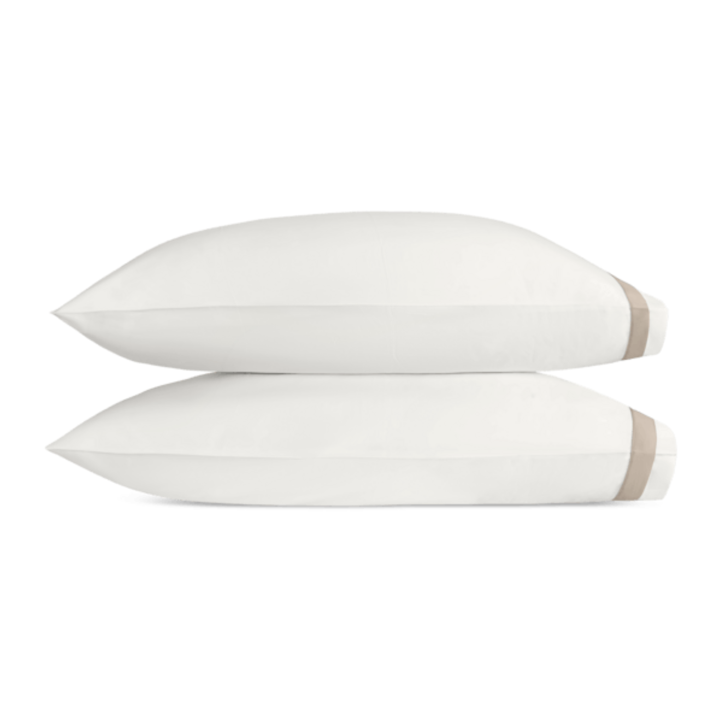 Silo Image of Matouk Ambrose Bedding PIllowcases in Bone/Khaki Color
