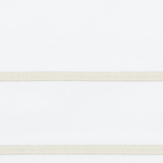 Detail Closeup of Matouk Ansonia Bedding in Ivory Color