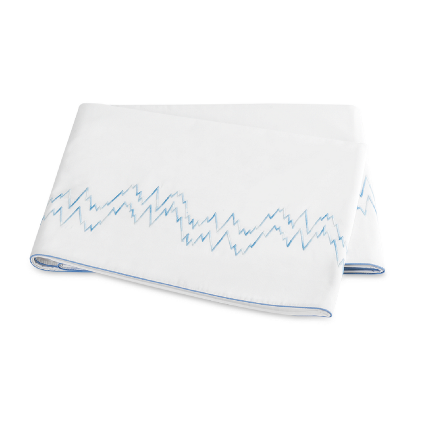 Flat Sheet of Matouk Aries Bedding in Azure Color