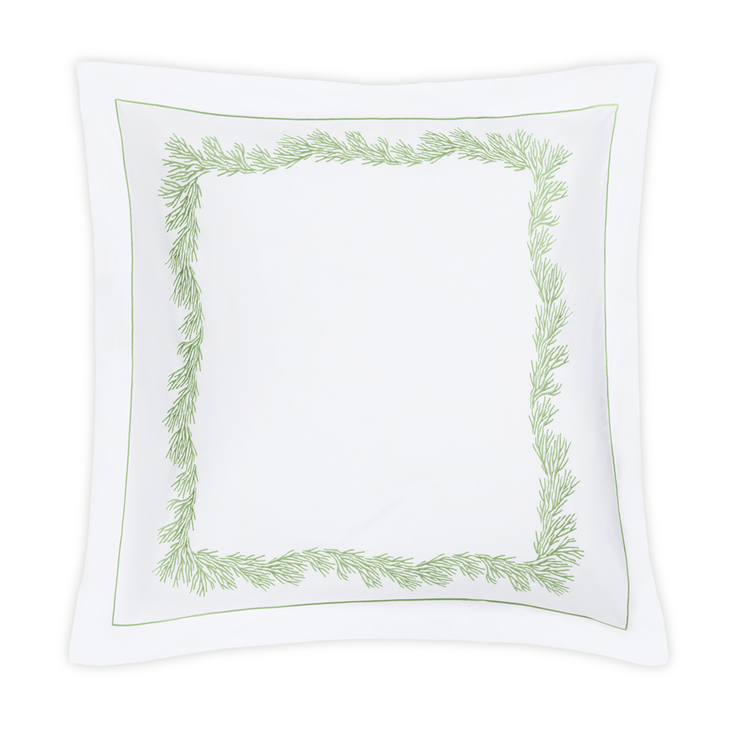 Euro Sham of Matouk Atoll Bedding Collection Grasshopper Color