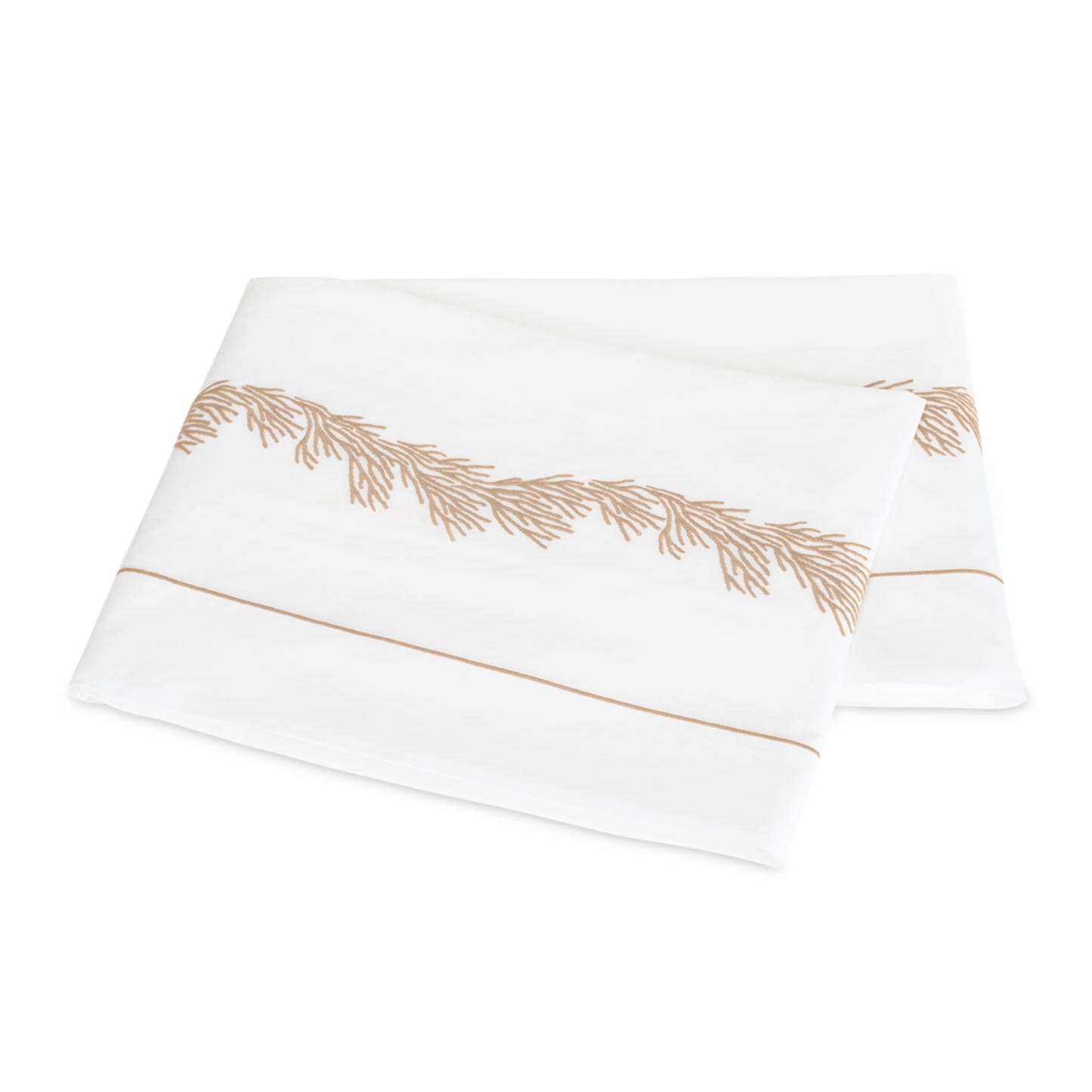 Folded Flat Sheet of Matouk Atoll Bedding Collection Reef Color