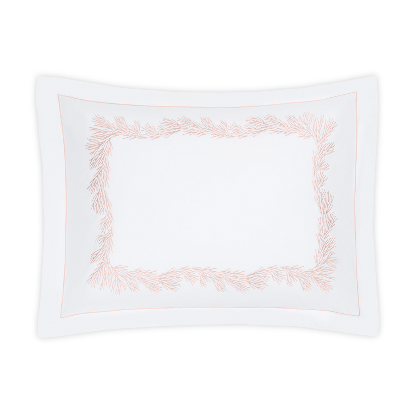 Standard Sham of Matouk Atoll Bedding Collection Blush Color