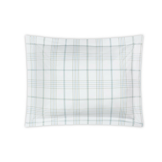 Matouk August Plaid Bedding Boudoir Sham Sea Fine Linens