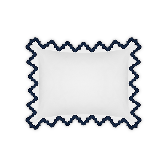 Boudoir Sham of Matouk Aziza Bedding in Navy Color