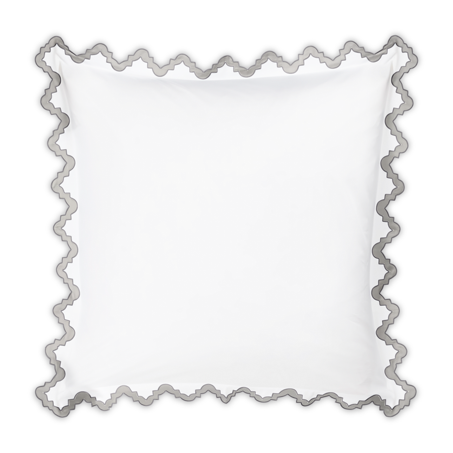 Euro Sham of Matouk Aziza Bedding in Silver Color