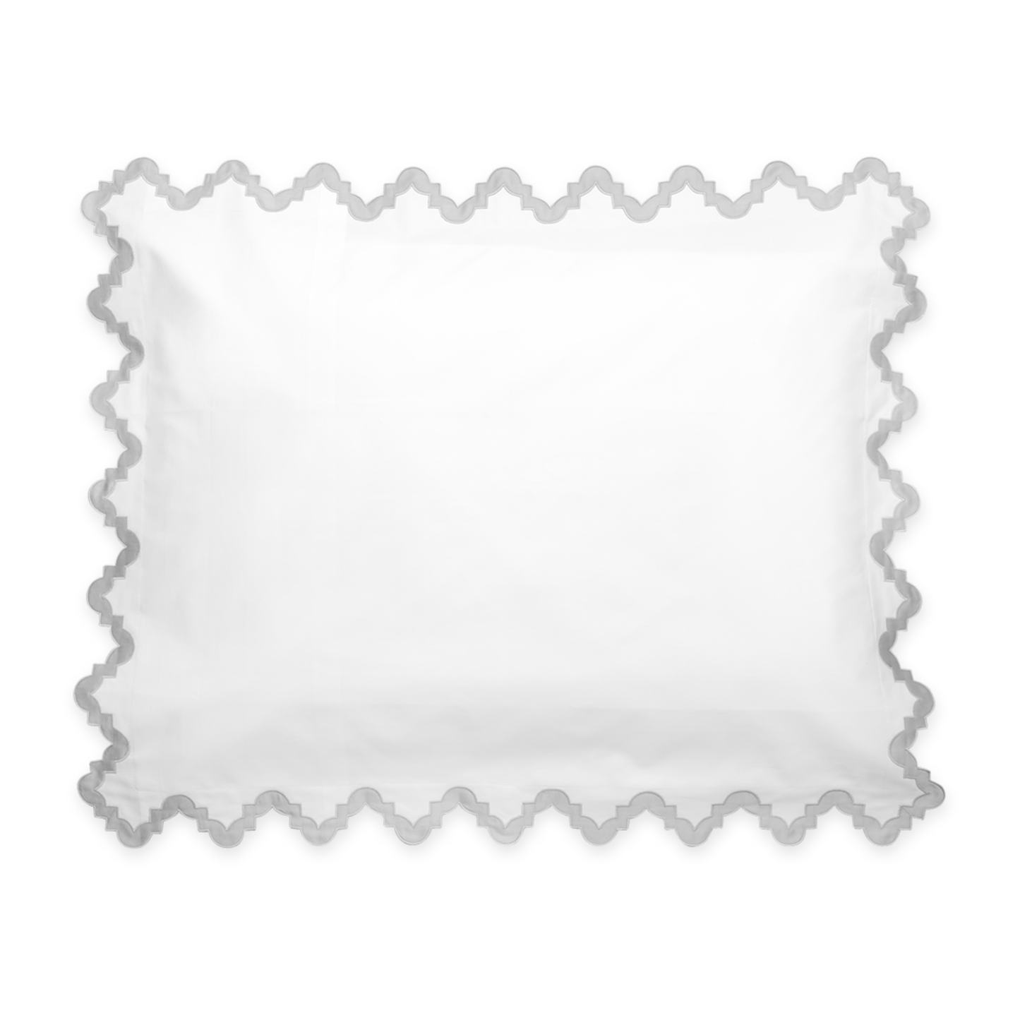 Sham of Matouk Aziza Bedding in Silver Color